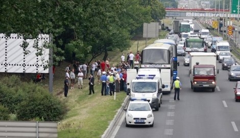 Autobus trnavských fanúšikov po tragédii v Belehra