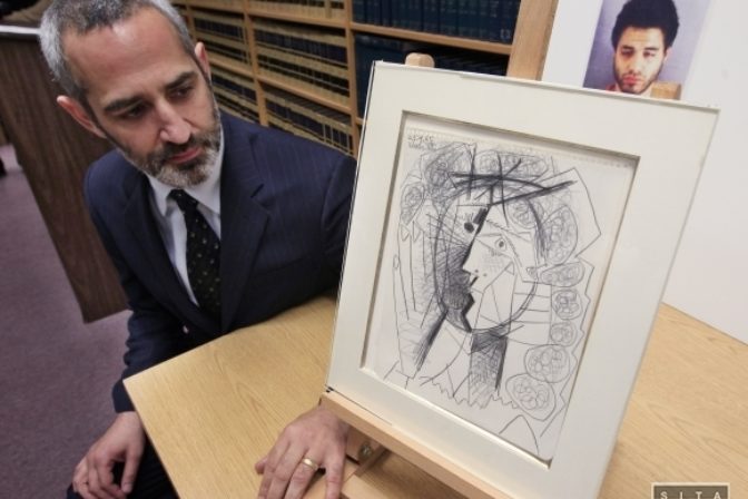 Muž, ktorý ukradol kresbu Picassa, sa k skutku pri
