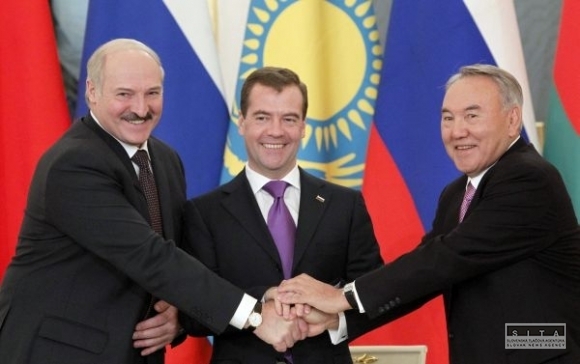 Dmitrij Medvedev, Alexander Lukašenko a Nursultan