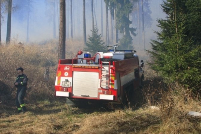 Lesný požiar pri Poprade