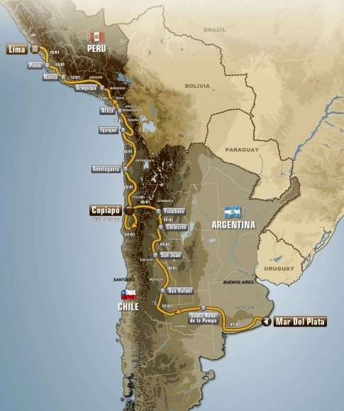 Poznáme trasu Rely Dakar 2012