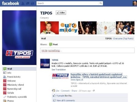 TIPOS na facebooku