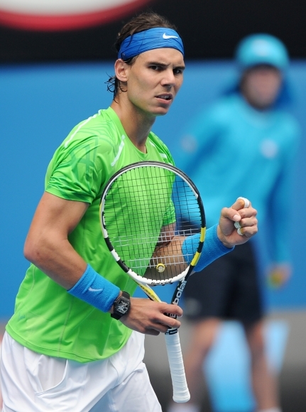 Rafael Nadal v súboji s Lukášom Lackom