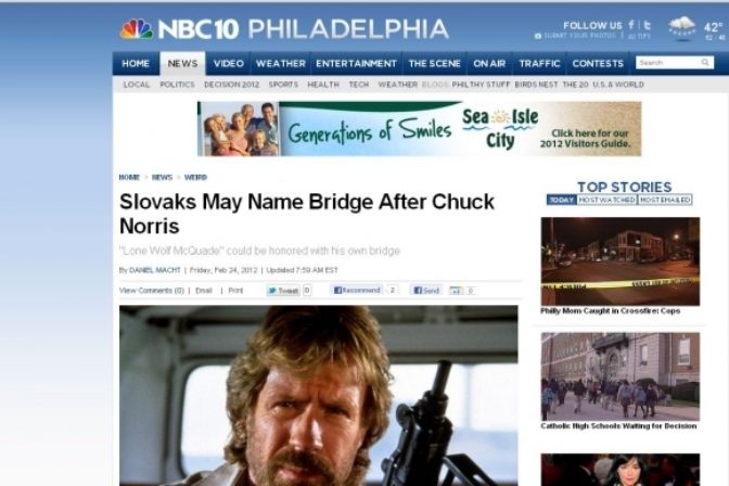 Chuck Norris preslávil Slovensko