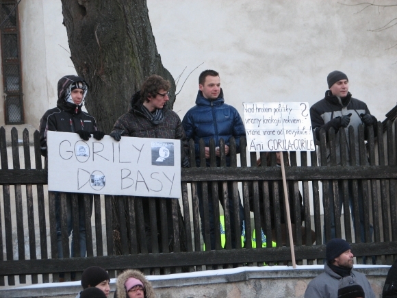 Protest Gorila v Poprade