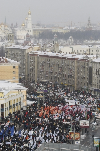 Rusi protestovali proti Putinovi
