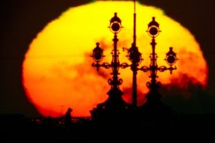Západ slnka v Petrohrade