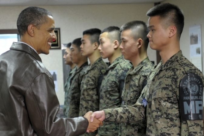 Barack Obama na demilitarizovanej zóne