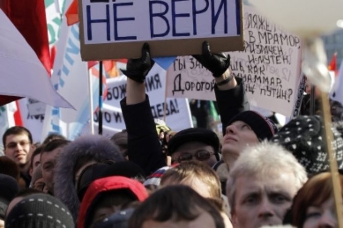 Demonštrácia proti Putinovi