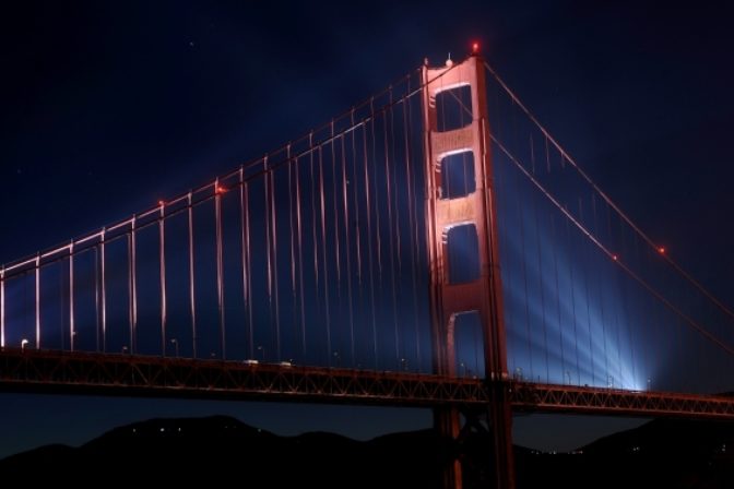 Ohňostroj nad Golden Gate Bridge
