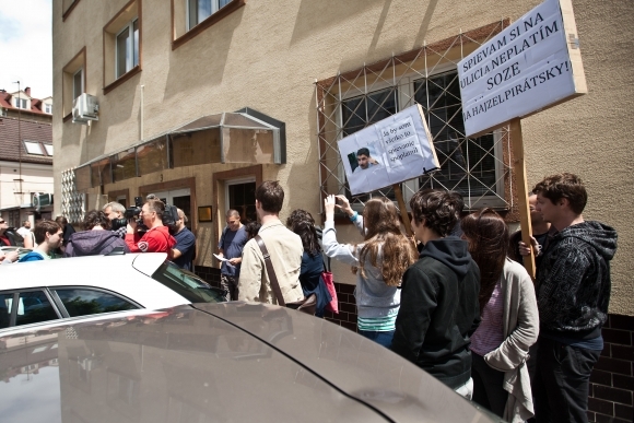 Protest proti SOZA v Bratislave