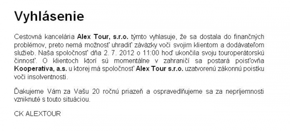Alex tour