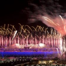 Ohňostroje počas otváracieho ceremoniálu