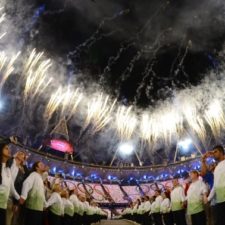 Ohňostroje počas otváracieho ceremoniálu