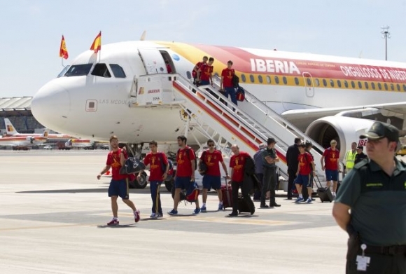 Príchod španielskych futbalistov do Madridu