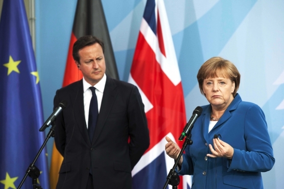 Merkelová a Cameron