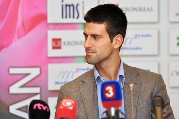 Novak Djokovič počas tlačovej konferencie