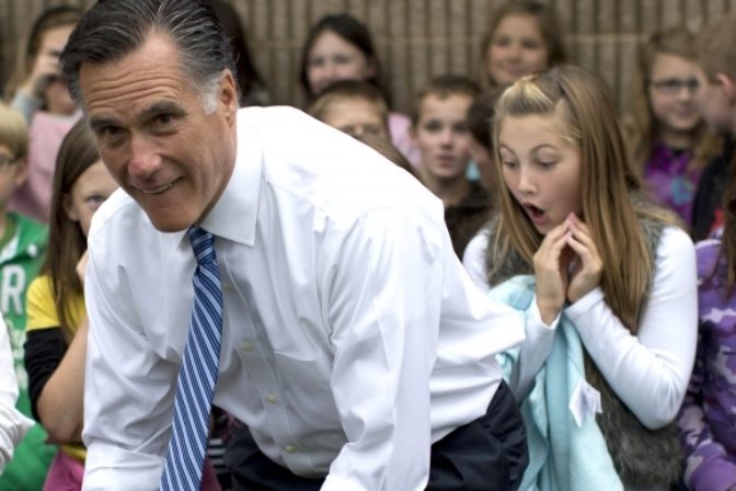 Romney šokoval školáčku