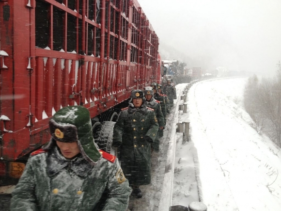 Snehová kalamita v Pekingu