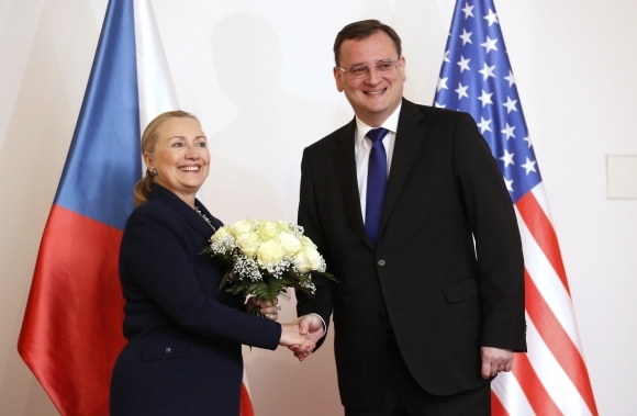 Hillary Clintonová v Prahe