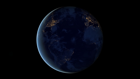 Planéta Zem v noci