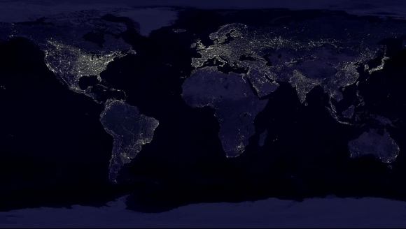 Planéta Zem v noci