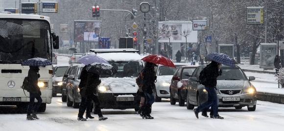 Zima v Macedónsku.