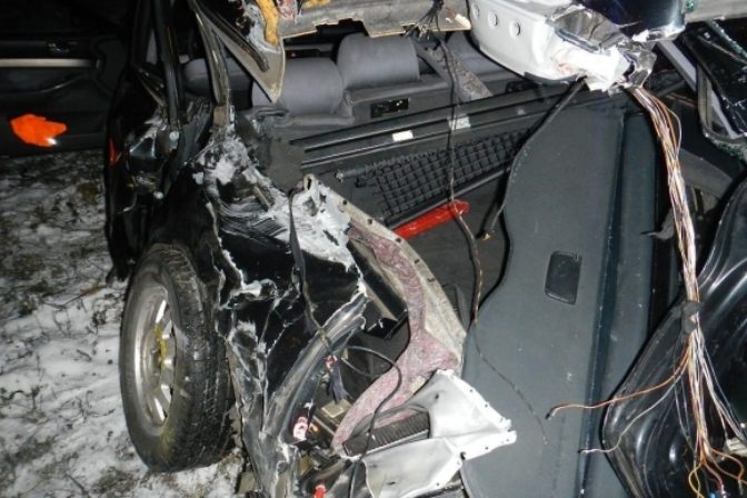 Zrážka vlaku a auta pri Trnave