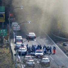 Zrútenie tunelu v prefektúre Jamanaši