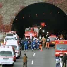 Zrútenie tunelu v prefektúre Jamanaši