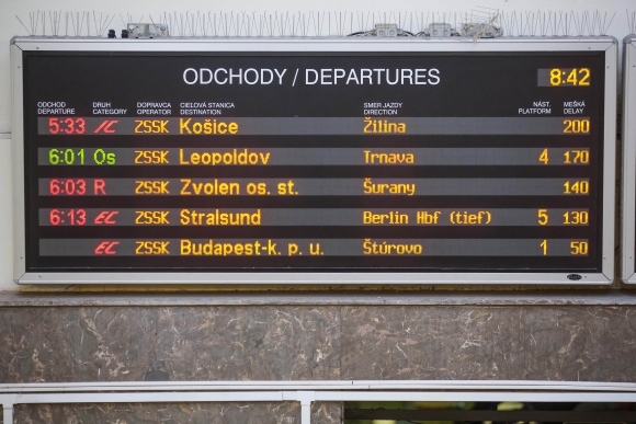 Na Hlavnej stanici v Bratislave meškajú vlaky