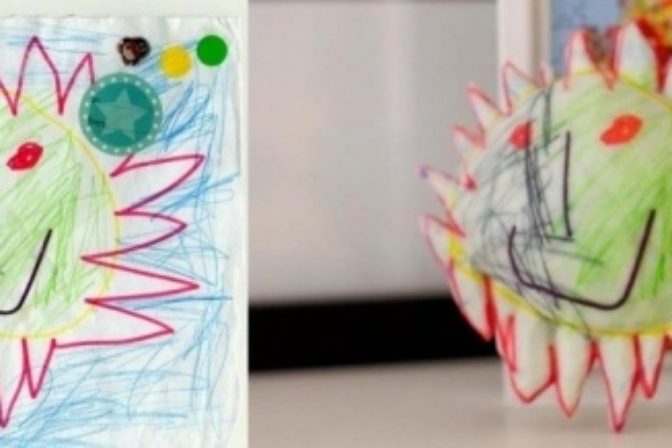 Španiel premieňa detské kresby na trojrozmerné fig