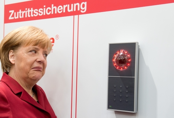 Prekvapená Angela Merkelová