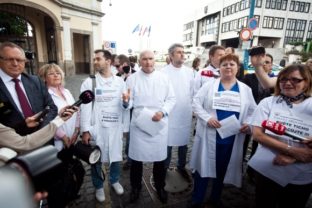Protest zdravotníkov