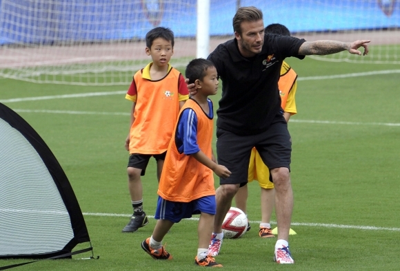 David Beckham na návšteve Číny