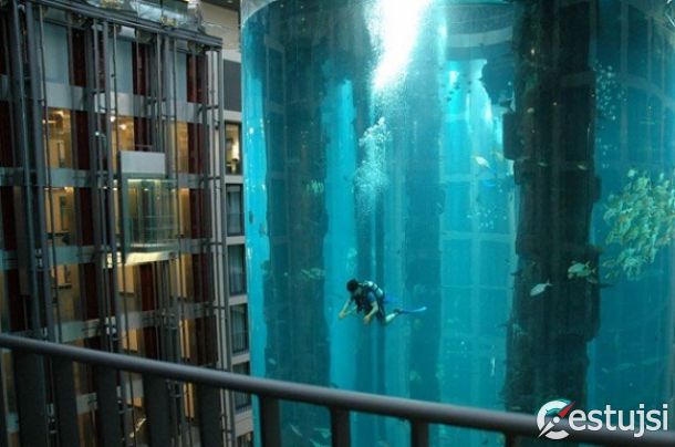 Najväčšie hotelové akvárium napĺňa milión litrov vody