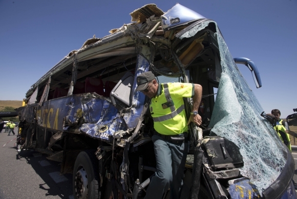 Nehoda autobusu v Španielsku