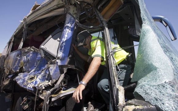 Nehoda autobusu v Španielsku