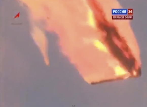 Výbuch rakety v Kazachstane