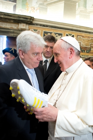 Futbalové hviezdy na návšteve u pápeža