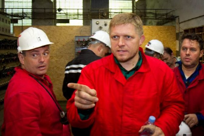 Robert Fico Hornonitrianske bane Prievidza Handlová uhlie