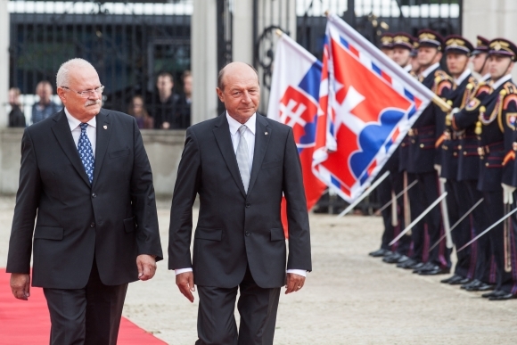 Prezident Rumunska Traian Basescu na Slovensku