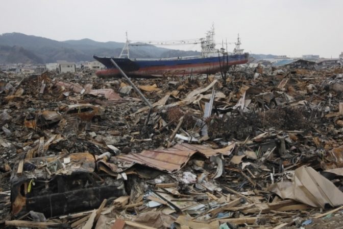 Rybárska loď, symbol tsunami v Japonsku