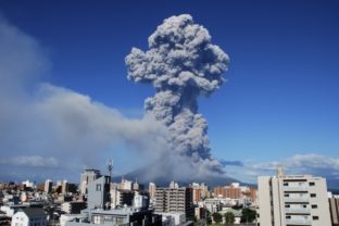 Výbuch sopky pri Kagošime