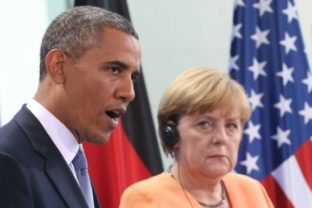 Merkelová, Obama