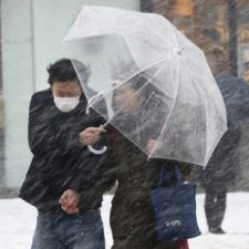 Tokio zasypal sneh, spôsobil dopravný kolaps