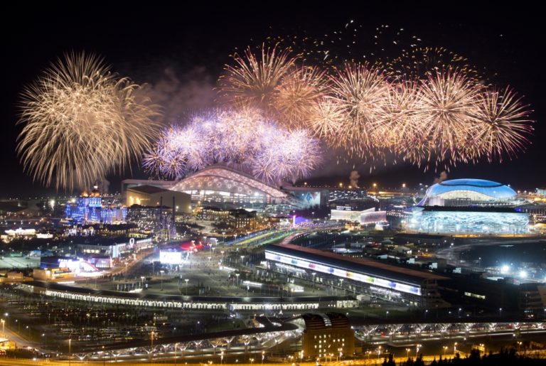 Záverečný ceremoniál na olympiáde v Soči