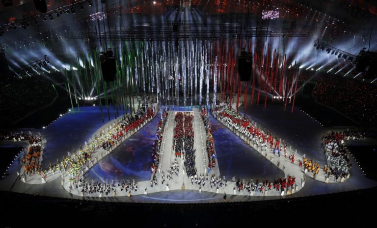 Záverečný ceremoniál na olympiáde v Soči