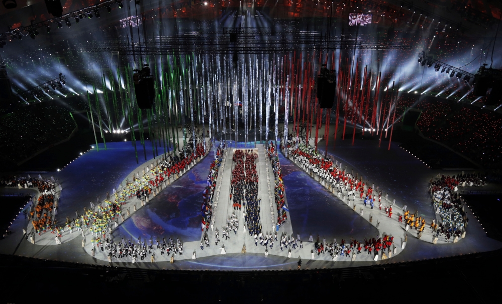 Záverečný ceremoniál na olympiáde v Soči