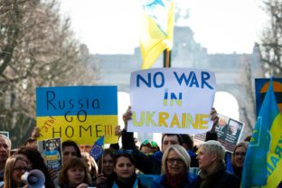 Protest Ukrajincov v Bruseli očami slovenskej fotografky